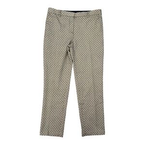 Tory Burch Isabella Pants Size 10 - Geometric Print Ankle Crop Designer